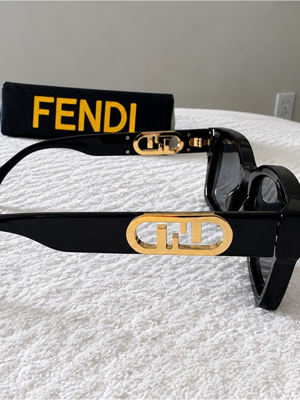 Fendi Dark Tortoise Sunglasses with Gold FF-Style Hardware